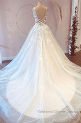 Classy Long Princess Sweetheart Tulle Appliques Lace Wedding Dress